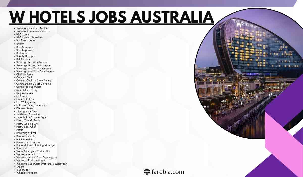 W Hotels jobs Australia
